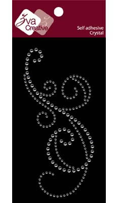 Zva Crative - Solitary Elegance Flourish I - Clear  (sold in 3's)