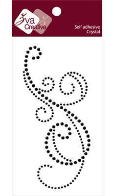 Zva Crative - Solitary Elegance Flourish I - Jet  (sold in 3's)