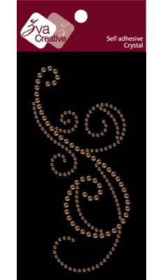 Zva Creative - Solitary Elegance Flourish I - Topaz  (sold in 3's)