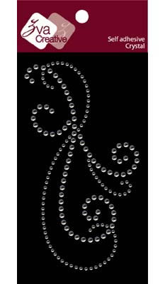 Zva Creative - Solitary Elegance Flourish II - Clear  (sold in 3's)