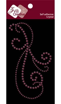 Zva Creative - Solitary Elegance Flourish II - Rosy  (sold in 3's)