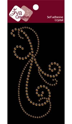 Zva Creative - Solitary Elegance Flourish II - Topaz  (sold in 3's)
