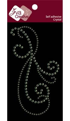 Zva Creative - Solitary Elegance Flourish II - Lime  (sold in 3's)