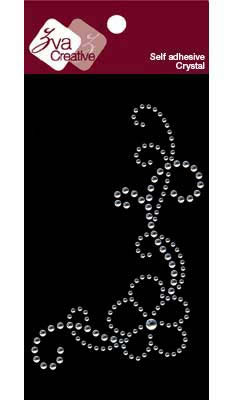 Zva Creative - Solitary Elegance Design - Corner Floral - Clear  (sold in 3's)