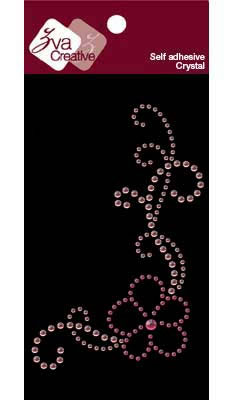 Zva Creative - Solitary Elegance Design - Corner Floral - Pink/Rose  (sold in 3's)