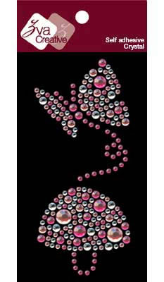 Zva Creative - Solitary Elegance Design - Butterfly & Mushroom - Pink Blend  (sold in 3's)
