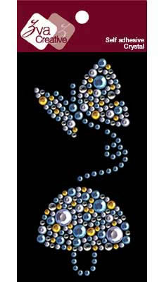 Zva Creative - Solitary Elegance Design - Butterfly & Mushroom - Blue Blend  (sold in 3's)