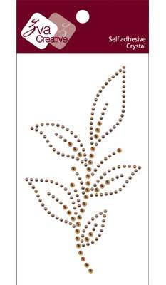 Zva Creative - Leafy Branch Crystal A - Champagne Cystal/Chocolate Pearl  (sold in 3's)