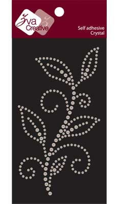Zva Creative - Leafy Branch Crystal B - Iridescent  (sold in 3's)