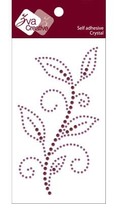Zva Creative - Leafy Branch Crystal B - Lavender/Grape  (sold in 3's)