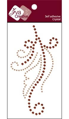 Zva Creative - Flourish - Champagne/Chocolate Crystal  (sold in 3's)