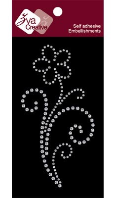 Zva Creative - Flower Flourish - Clear Crystal  (sold in 3's)