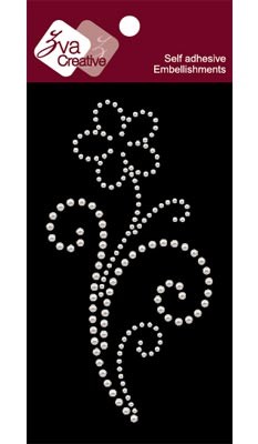 Zva Creative - Flower Flourish - White Pearl  (sold in 3's)