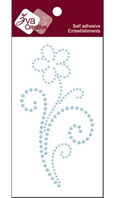 Zva Creative - Flower Flourish - Soft Blue Pearl  (sold in 3's)