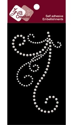 Zva Creative - Flourish III - White Pearl  (sold in 3's)