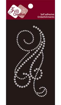 Zva Creative - Flourish - Clear Crystal  (sold in 3's)