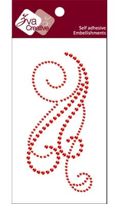 Zva Creative - Flourish  Red Crystal  PREORDER     (sold in 3's)