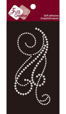 Zva Creative - Flourish - White pearl  (sold in 3's)