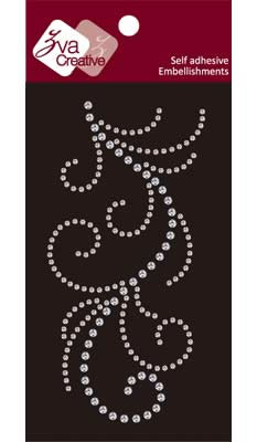 Zva Creative - Flourish - Clear Crystal  (sold in 3's)