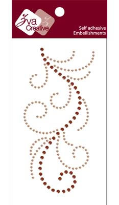 Zva Creative - Flourish  Champagne/Chocolate Crystal  PREORDER     (sold in 3's)