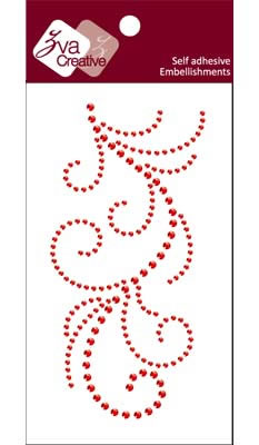 Zva Creative - Flourish  Red Crystal  PREORDER     (sold in 3's)