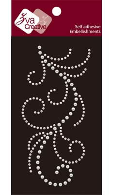 Zva Creative - Flourish - White pearl  (sold in 3's)