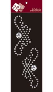 Zva Creative - Symmetrical Flourishes Small (J) - Clear Crystal  (J) - Clear Crystal 