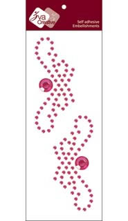 Zva Creative - Symmetrical Flourishes Small (J)  Rosy Crystal  PREORDER   (sold in 3's)