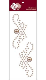 Zva Creative - Symmetrical Flourishes Small (J) - Taupe Pearl  (J) - Taupe Pearl 
