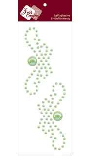 Zva Creative - Symmetrical Flourishes Small (J)  Lime Pearl  PREORDER   (sold in 3's)