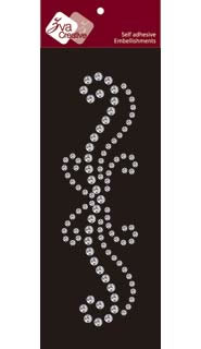 Zva Creative - Flourish Small (C) - Clear Crystal  (C) - Clear Crystal 