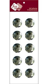 Zva Creative - Dots Crystal - Smoke 1.4cm  (sold in 3's)