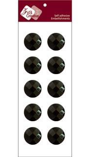 Zva Creative - Dots Crystal - Jet 1.4cm  (sold in 3's)