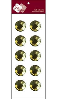 Zva Creative - Dots Crystal - Olive 1.4cm  (sold in 3's)