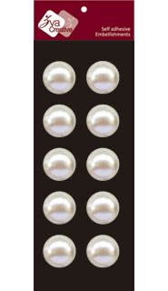 Zva Creative - Dots Pearl - White 1.4cm  (sold in 3's)