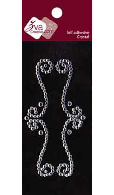 Zva Creative - Crystal Basics - Symmetrical Flourishes Small A - Clear  (sold in 3's)