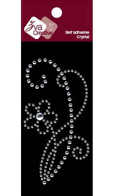 Zva Creative - Crystal Basics II - Clear Crystal Floral & Vines  (sold in 3's)