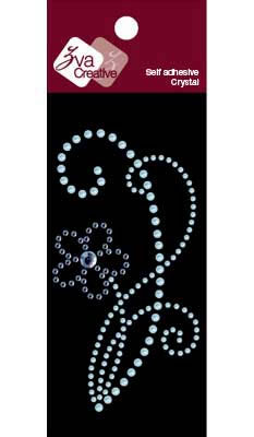 Zva Creative - Crystal Basics II  Blue  Floral & Pearl Vines  (sold in 3's)