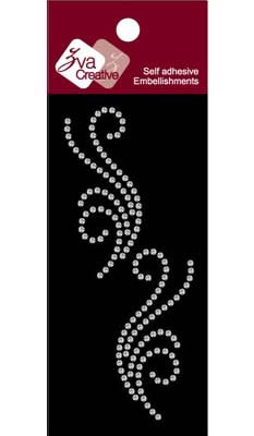 Zva Creative - Flourishes - Clear Crystal  (sold in 3's)