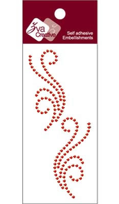 Zva Creative - Flourishes  Red Crystal  PREORDER     (sold in 3's)