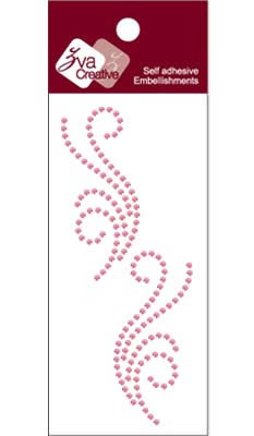 Zva Creative - Flourishes  Pink Crystal  PREORDER     (sold in 3's)