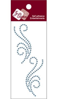 Zva Creative - Flourishes  Ice Blue Crystal  PREORDER (sold in 3's)