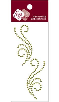 Zva Creative - Flourishes  Olive Crystal  PREORDER     (sold in 3's)