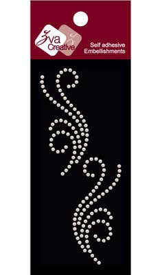 Zva Creative - Flourishes - White Pearl  (sold in 3's)