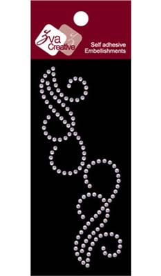 Zva Creative - Flourishes - Iridescent Crystal  (sold in 3's)