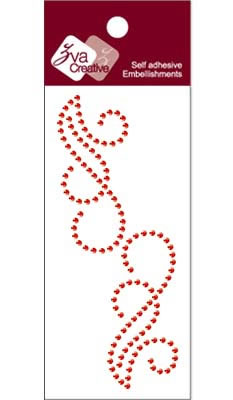 Zva Creative - Flourishes  Red Crystal  PREORDER     (sold in 3's)