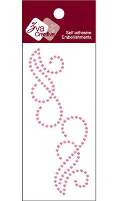 Zva Creative - Flourishes  Pink Crystal  PREORDER     (sold in 3's)