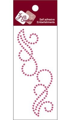 Zva Creative - Flourishes  Rosy Crystal  PREORDER     (sold in 3's)