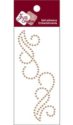 Zva Creative - Flourishes - Champagne Crystal  (sold in 3's)