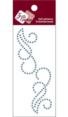 Zva Creative - Flourishes - Ice Blue Crystal  (sold in 3's)